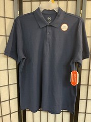 Lot Of 2 Wonder Nation L (42-44) Young Mens SS Polo Blue School Uniform