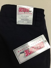 Genuine School Uniform Boys’ Twill Pants – Basic Navy Blue – 16 Regular