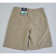 IZOD Boys Khaki Shorts Size 16 Regular School Uniform Wicking UPF 50+ NWT