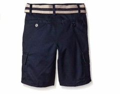 Eddie Bauer Boys’ Twill Short Classic Navy Size 14 School Uniform Belted Blue