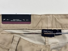 NWT Nautica School Uniform Khaki Performance Easy Care Pants Sz 3 Small NUFBC030