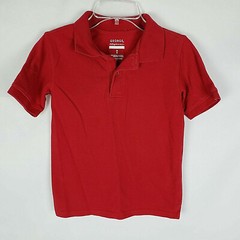 George Boys Uniform Short Sleeve Polo Shirt Red Size M/8 AG
