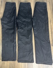 Lot Of 3 Boys French Toast Size 14 Husky Uniform Pants Straight Fit Black