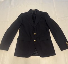 Vintage Boys Blazer Gant Classic Navy Blue Jacket School 16/32 2 Button Gold