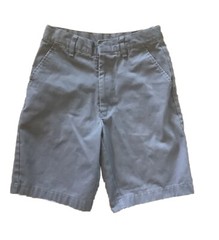 Boy’s Award School Uniform Gray Shorts Flat Front Size 12 Regular Cotton Blend
