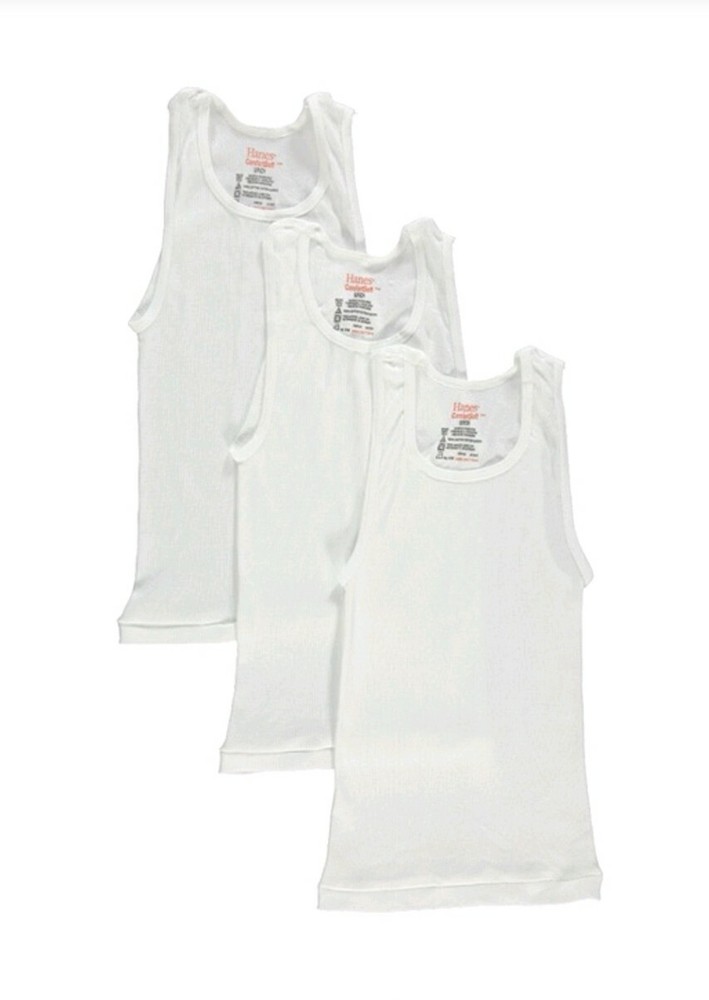 Hanes Little Boys’ 3-Pack Tagless Tanks Small (Sizes 6 – 8) Cool Comfort Soft