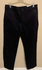 L@@K-Boys Mark Twain Black Prep School Uniform Pants Sz 28 X 30 Soft Twill NWT