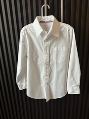 French Toast Boys White Long Sleeve Button-Up Uniform Dress Shirt Pocket Size 8