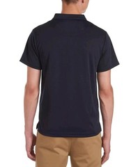 Nautica Young Men Uniform Short Sleeve Double Pique Polo Shirt XL (40-41) Black