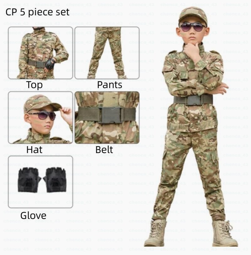 Children’s Spring Autumn Camouflage Suit Special Forces Tactic Training Uniform
