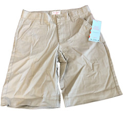 Boys Khaki School Uniform Shorts Size 8 (A1)