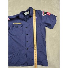 Boy Scouts of America Shirt Kids Youth Large Blue Short Sleeve Patches Gorpcore