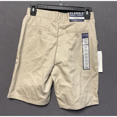 Classic School Uniform Shorts Boys 10 Khaki Flat Front Adjustable Schoolwear