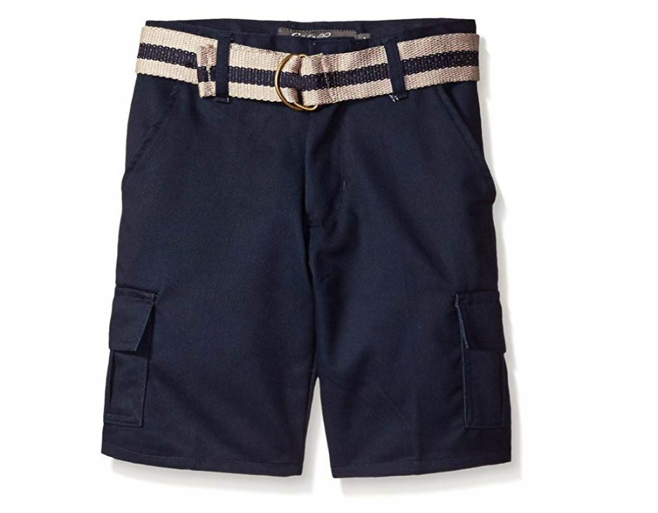 Eddie Bauer Boys’ Twill Short Classic Navy Size 14 School Uniform Belted Blue