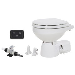 Jabsco Quiet Flush E2 Fresh Water Toilet Compact Bowl – 24V – Soft Close Lid [38