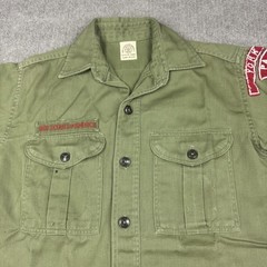 Vintage Boy Scouts of America Shirt Youth Green Sanforized Uniform BSA 50s 60s