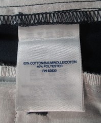 LANDS END Navy School Uniform Plain Front Blended Chino Shorts Boys 18 NEW