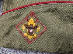 Vintage Boy Scouts Of America Shirt Hat Set Boys 14 Green Scout Uniform Twill