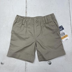 Izod Shorts Boys 3T Khaki School Uniform Flat Front Elastic Waist Schoolwear