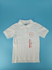 Wonder Nation Boys Size XS 4-5 Uniform Shirt Short Sleeve White New