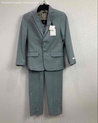 Calvin Klein Boys Med Blue Solid 3 Piece Formal Dress Suit Jacket Pants