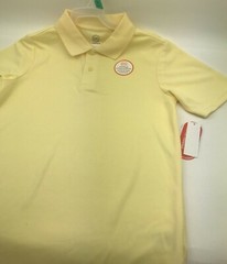 Boys Polo Shirt Size 10/12 Large Buttons Yellow Children Kids