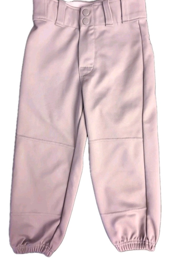 XS Youth Rawlings Baseball Pants Athletic WALY31P Gray Zip Snap Elastic Pocket