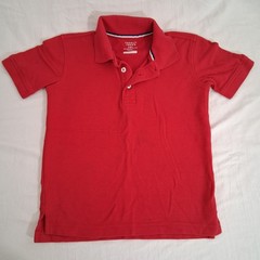 5 French Toast Uniform Unisex Polo Shirts Pique Performance Red Navy Sz S 6/7