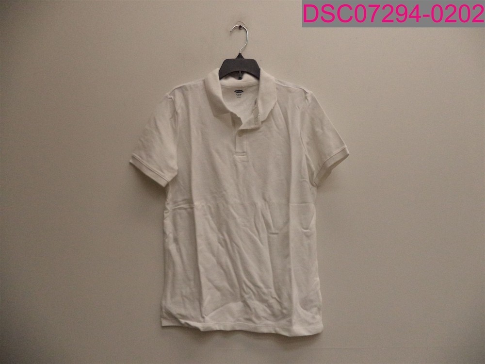 Old Navy Boy’s Pique Uniform Stretch Polo White Size XL 14-16