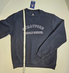 Stratford Middle School Uniform- Navy Blue Crewneck Sweatshirt- Youth XL (14-16)