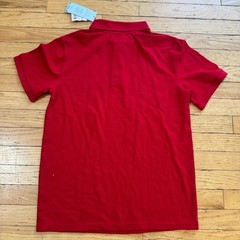 Cat & Jack Boys Red Short Sleeve Polo School Uniform Shirt XL 14 Stretch Pique