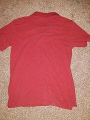 ✰ Boys XL 14-16 George Brand Red Collared Button Top Uniform Dress Shirt T-shirt