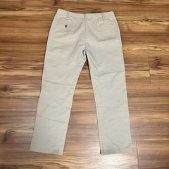 Tom Sawyer Boys School Uniform Pants Khaki Size 34 Husky Flat Front