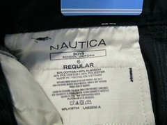 Nautica Boys School Uniform Navy Blue Shorts Adjustable Waist 6 Regular NWT