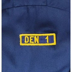 Vintage Cub Scout Youth Uniform Shirt Blue Long Sleeve No Collar w/Insignia