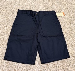 French Toast Boys Uniform Flat Front Shorts Husky Black Size 16