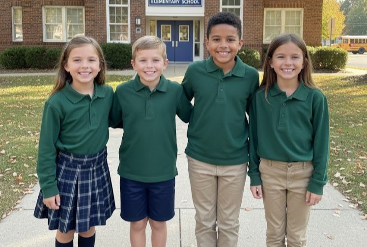 Old Navy Boys Stretch School Uniform Long Sleeve Polo Shirt Green Medium 8 NWT