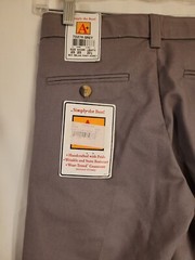 NWT A+ Easy Care Boys Grey School Uniform Pants Size 25×20.5 Husky Medium 12