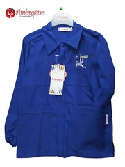 Ambrosino Children’s Elementary School Smock Blue with Embroidery and Zipper