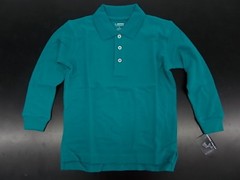 Boys French Toast Uniform/Casual Teal Long Sleeved Polo Shirt Sizes 5 & 18