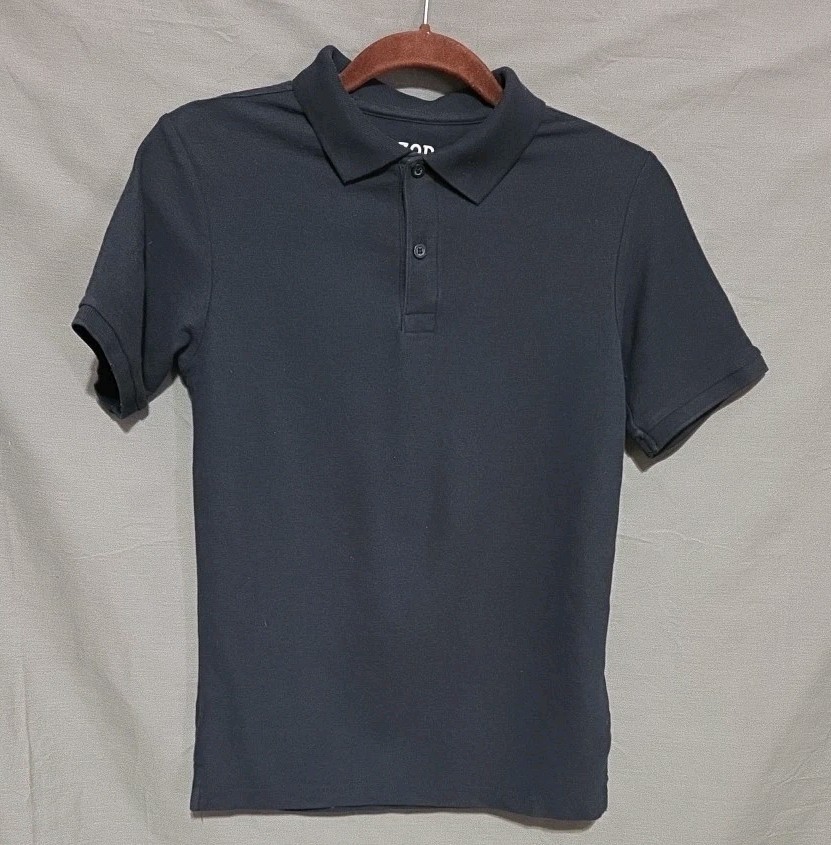 Boy’s Izod Navy Blue School Uniform Short Sleeve Polo Size L 14/16
