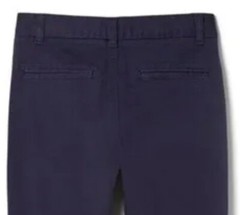 2 Pack French Toast Straight Fit Navy Pants adjustabl Waist School wear Size 6