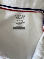 Boys Polo White Uniform Size L (14/16H) Set Of 2