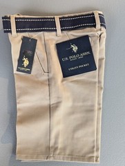 Boys Size 5 Khaki School Uniform Shorts U S Polo Assn New w/ Tags