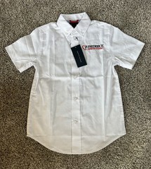 NWT Tommy Hilfiger White SS Boys Button Up Uniform Shirt Frederick Christian