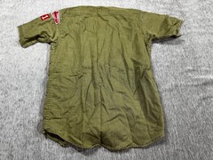 Boy Scouts Of America Shirt Green Sanforized Short Sleeve Uniform Quinnipiac