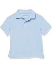 Nautica Boys Polo School Uniform Shirt Cotton Blend Light Blue Size L (14-16)