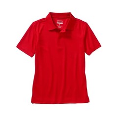 George Boys School Uniform Short Sleeve Performance Polo Shirt Red Size 8