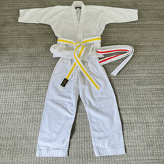 Oriental Gateway Youth Unisex White Martial Arts Uniforms Belt Pants Top Set 5/6