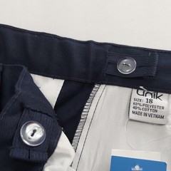 Unik School Uniform Pants Boys Size 18 Navy Blue Adjustable Waist NWT New